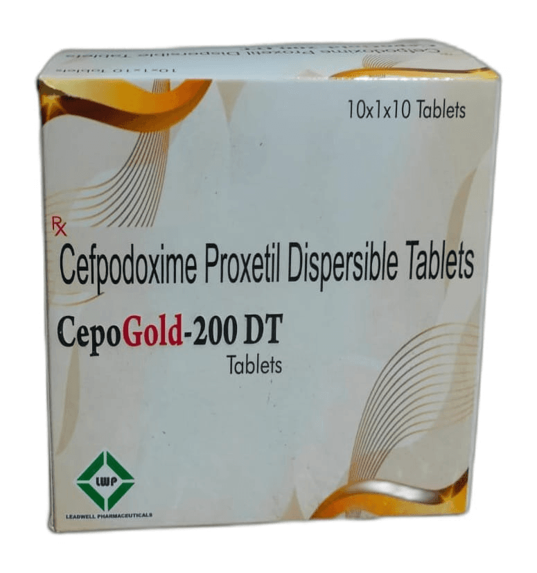 CEPOGOLD-200 DT pharmaceutical product by Leadwell Pharmaceuticals